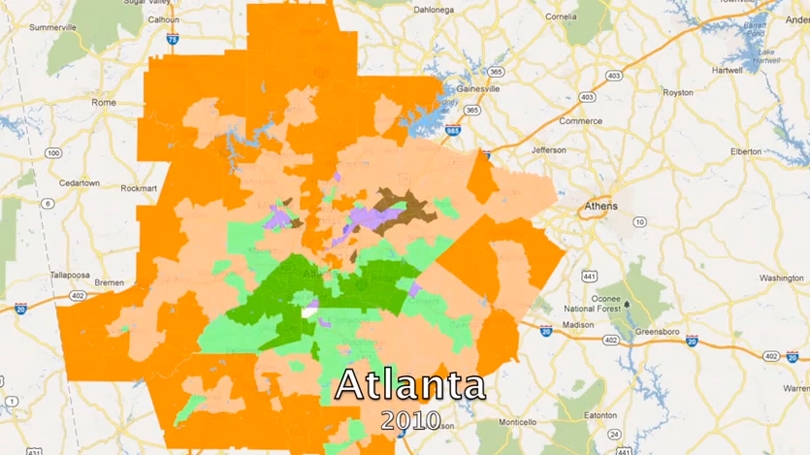 Map of Atlanta 2010