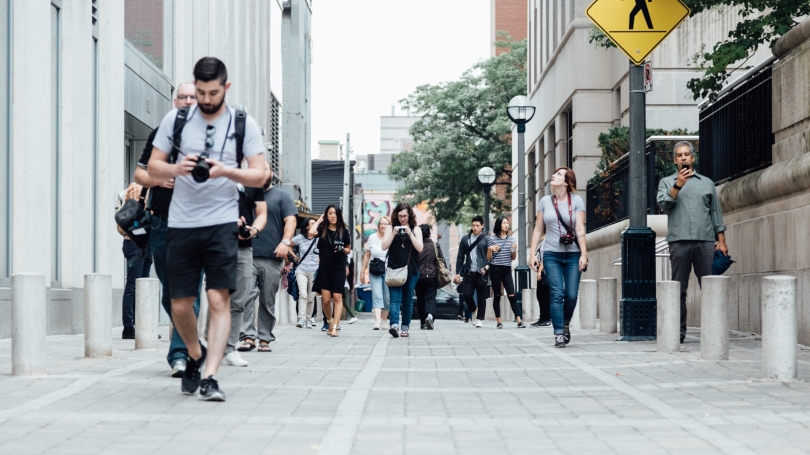 People walking in the street